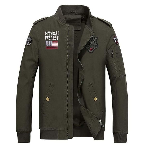 

men's jackets 2021 arrival spring autumn casual slim both side wear jacket men pilot with patches green fashion coats, Black;brown