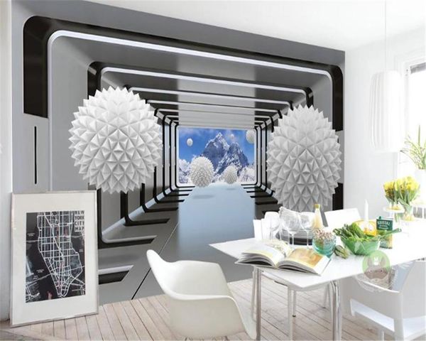 

wallpapers custom 3d geometric wallpaper spherical space landscape living room bedroom decoration mural