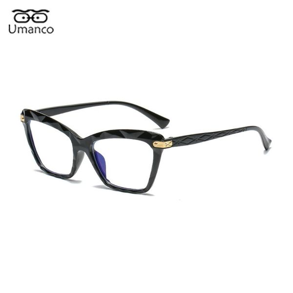 

fashion sunglasses frames 2021 cat eye block blue light glasses for men women with plastic frame ac lens student study computer black transp