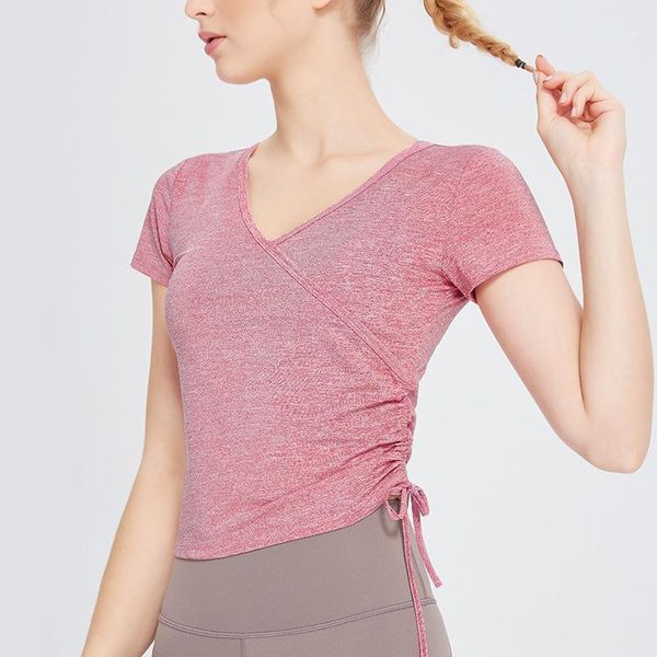 

women fitness quick dry t-shirt sport gym clothes breathable loose yoga shirts ladies running short sleeve active1, White;red