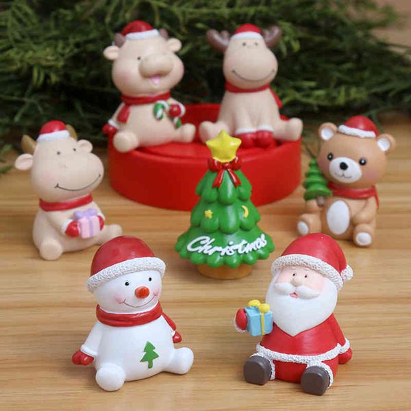 

christmas new old man snowman resin small ornament cake craft mini gift doll