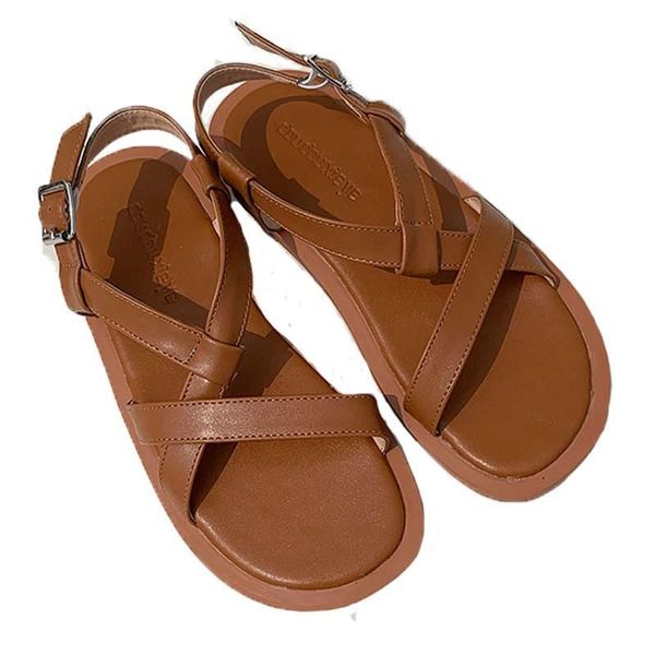 

sandals korean style 2021 summer shoes women flat non-slip holiday ladies beach a3481, Black