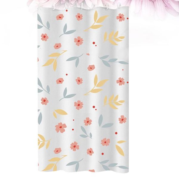 

shower curtains 1 set curtain waterproof dampproof bathroom for home with 12pcs hooks (size 2)