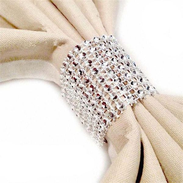 

napkin rings 5/10pcs gold silver buckle hollow 8 row net diamond ring chairs buckles wedding party decoration crafts home decor