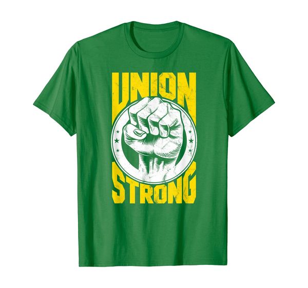 

pro-union worker labor day union protest union strong shirt, White;black