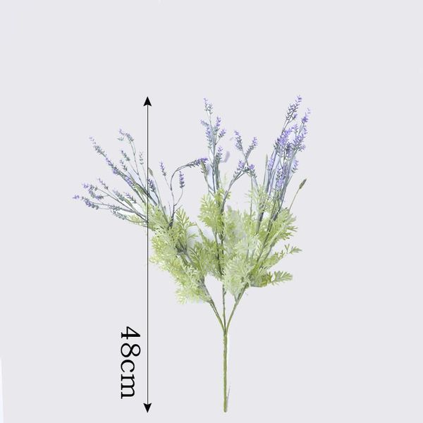 

decorative flowers & wreaths artificial 48cm romantic lavender flower stamen plants leaves 5 forks for wedding party home garden decor