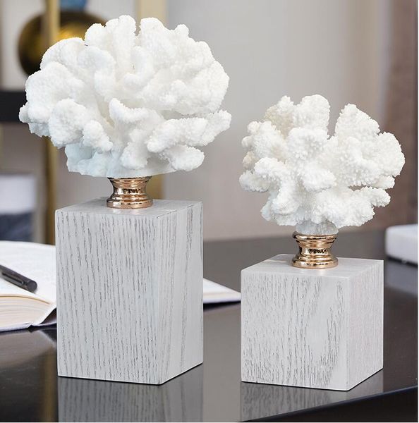 

decorative objects & figurines simple modern simulation coral wood stand resin ornaments home livingroom crafts el office coffee table decor