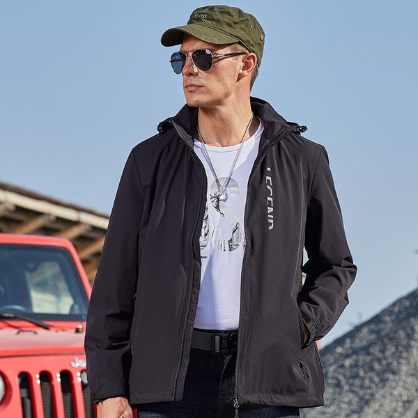 

men's jackets autumn thickened casual stand collar gray ordinary hooded zipper straight hem outside wearing pocket digging jacket 88098, Black;brown