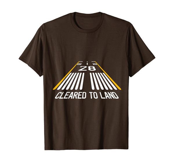 

Cleared To Land Runway Taxiway Pilot Aviation Airport Gift T-Shirt, White;black