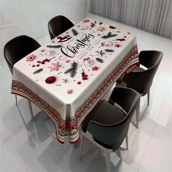 

table cloth christmas fabric waterproof and antifouling creative printing tablecloth european style cover