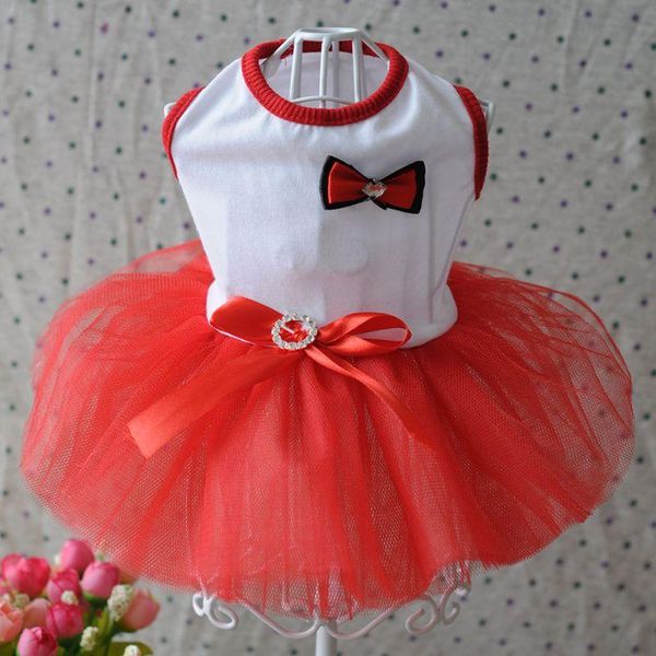 

dog apparel summer mesh dress clothes small wedding pet costumes tutu arrive 2021