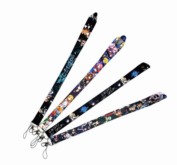 

anime boy lanyard for key cell phone hanging rope keychain usb id card badge holder keychain diy lanyards bgas cosplay gift, Silver
