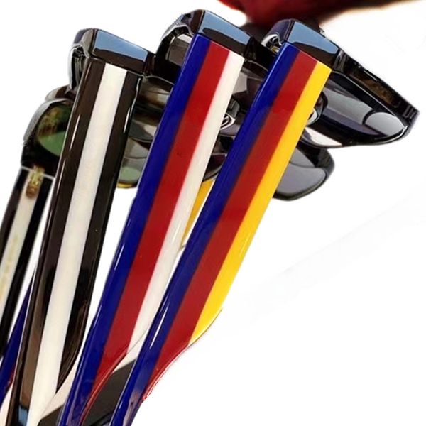 

fashion classical square strip leg polarized sunglasses uv400 accustomized goggles eyewear frame men women 57-16-150 imported pure-plank rim, White;black