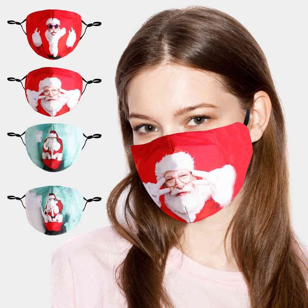 

cotton santa mask digital printing adjustable washing pm2.5