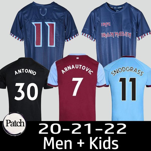 

2021 iron maiden x lingard home soccer jerseys 20 21 rice soucek noble ham bowen lanzini away 3rd 125 years united football shirt west men k, Black;yellow