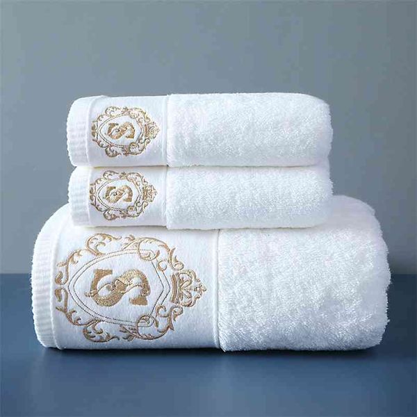 Toalha de alto grau 100% algodão de luxo s banheiro de banho de banho conjunto macio cinco estrelas el adultos serviette 80x160cm 210728