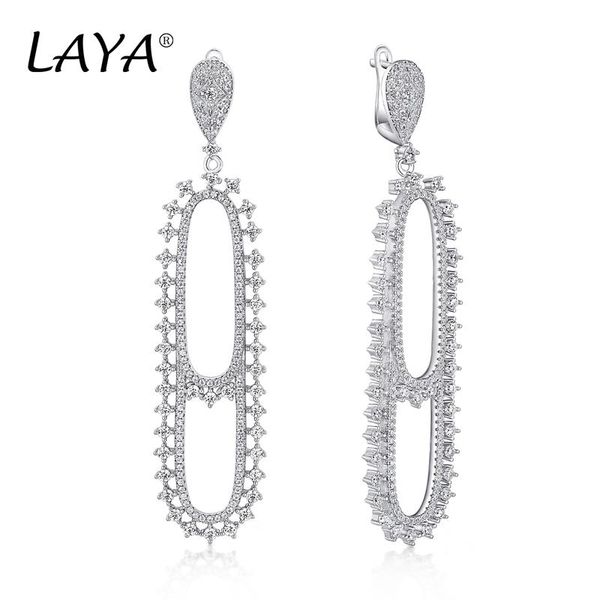 

dangle & chandelier laya 925 sterling silver fashion personality design zircon drop earring luxury jewelry gift for girls' part