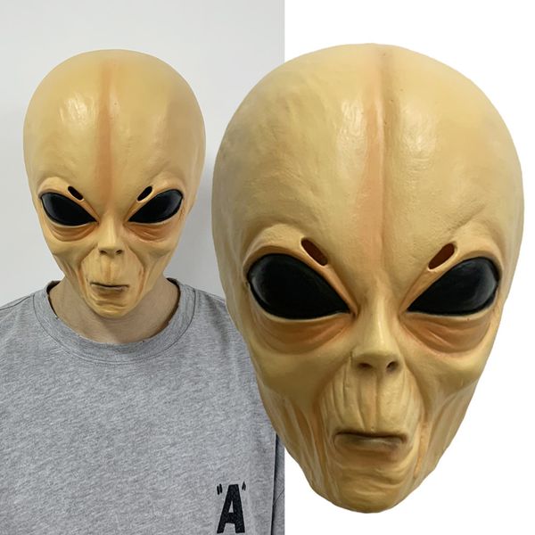 

big eyed alien latex mask ufo halloween cosplay horror headgear prom props