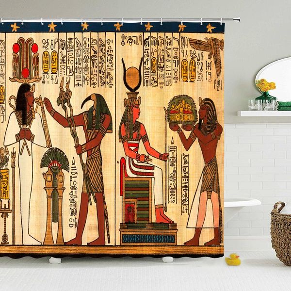 

shower curtains african culture curtain bath home decor for bathroom polyester waterproof egypt pharaoh with hooks
