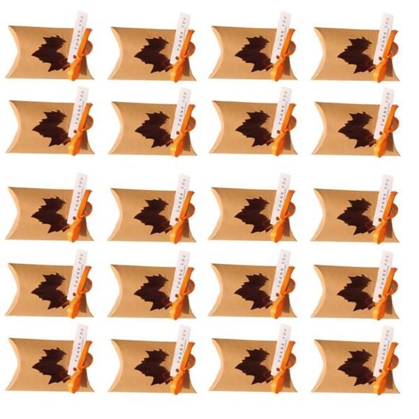 

gift wrap 20pcs festival candy boxes with 20 ribbons and tags thanksgiving bags