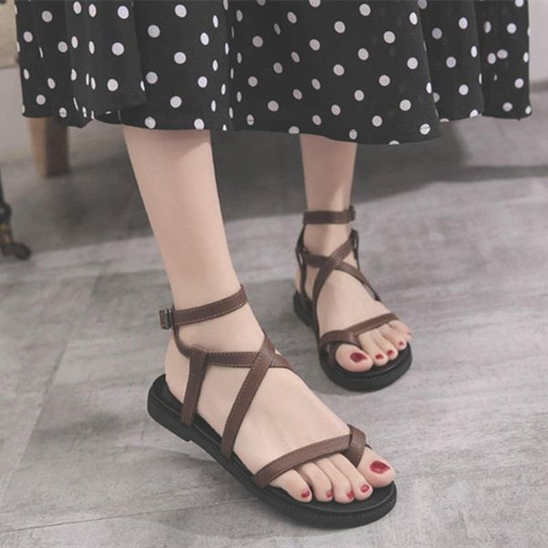 

sandals 2021 thick sole women casual open toe ladies summer wedges shoes comfortable soft light slides sandalias, Black