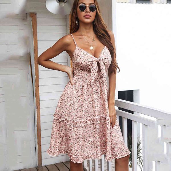 Женское летнее платье слинг цветочные кружева старинные мини-платье пляж a-line ruffles платье для женской одежды Vestidos 210514
