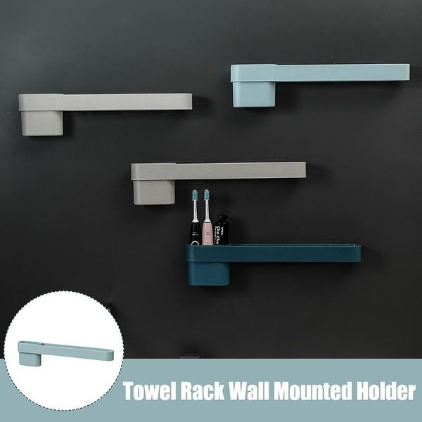 

towel racks multifunction useful rail rack holder wall mounted bathroom hanging hanger shelf toothbrush storage