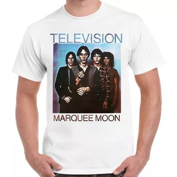 

television 70s new wave punk rock retro t shirt 1687, White;black
