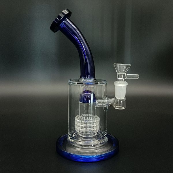 Pipa ad acqua in vetro da 8,3 pollici Narghilè Bong Recycler Perc Fumo di tabacco Bicchiere Bubbler 14mm Ciotola comune maschio Dab Rig