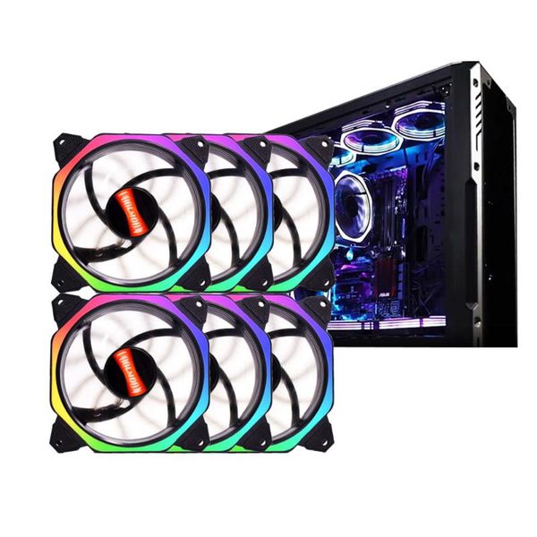 

12cm pc fan 120mm rgb case magical 5v a-rgb chassis quiet control cooler custom magic ring fans & coolings
