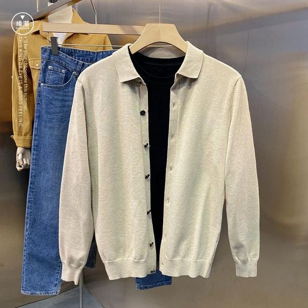 

men's sweaters men 2021 autumn winter fashion retro solid color knitted coats male slim cardigan jackets casual sweater overcoats o148, White;black