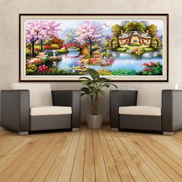 

diamond painting landscape sale art embroidery scenery full round square drill mosaic picture of rhinestone home decor