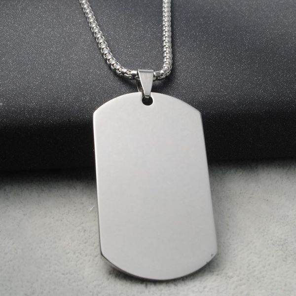 

tag wholesale cat blank engravable dog stainless steel military shape men pendant for boys fast shipping