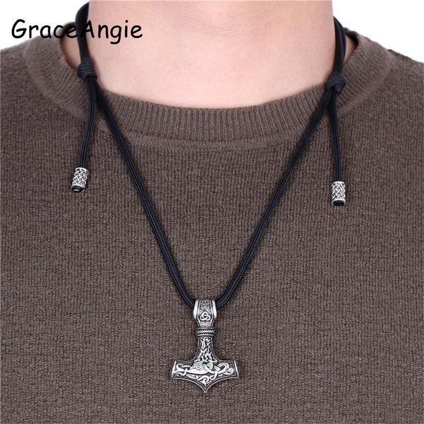 

graceangie vikings pendant necklace norse wolf head animal jewelry tree life runes amulet design lifetree gift necklaces, Silver
