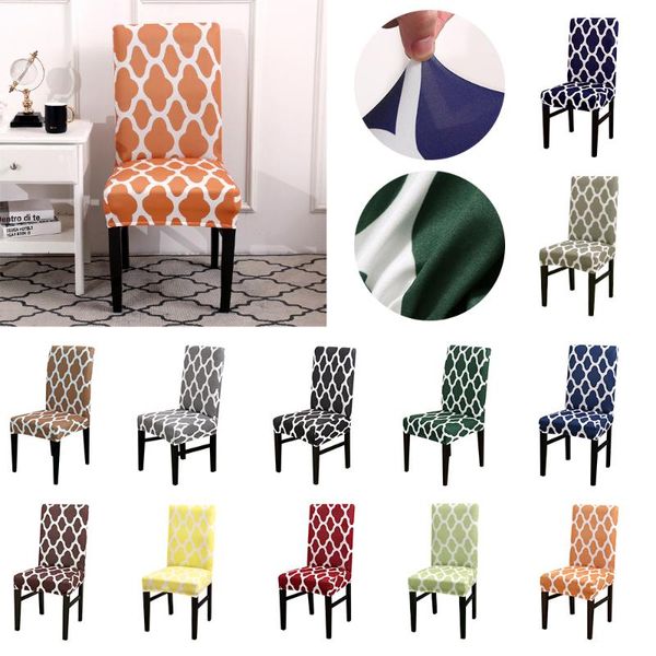

chair covers spandex elastic cover for kitchen wedding el room printing dining solid color stretch slipcovers