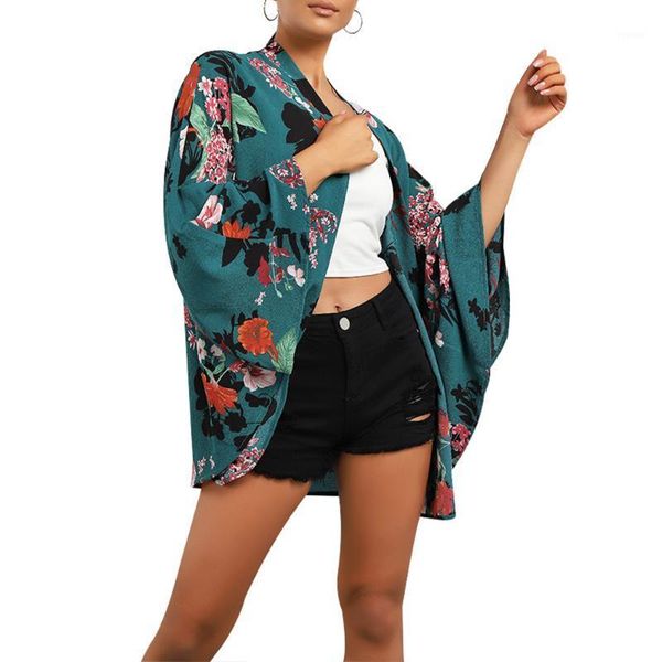 

women kimono cardigan japanese clothes shirt haori obi yukata female beach summer floral print cosplay d30 women's swimwear, White;black