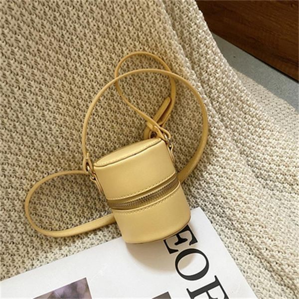 

evening bags women solid color mini lipstick bag 2021 fashion shoulder messenger cylinder ladies luxury designer purses and handbags