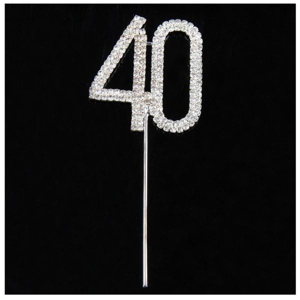 

other home decor crystal rhinestone bling silver number 40 birthday 40th anniversary cake er