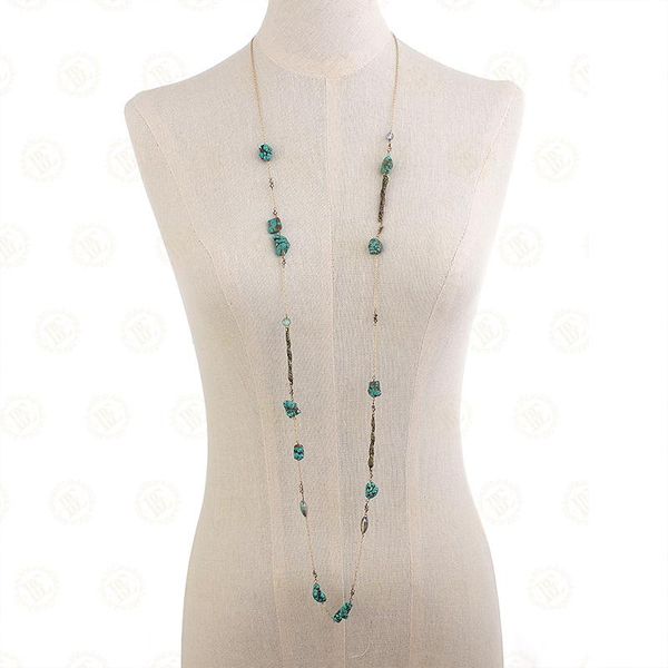 

chains one semi-precious stone chain necklace (be1047), Silver