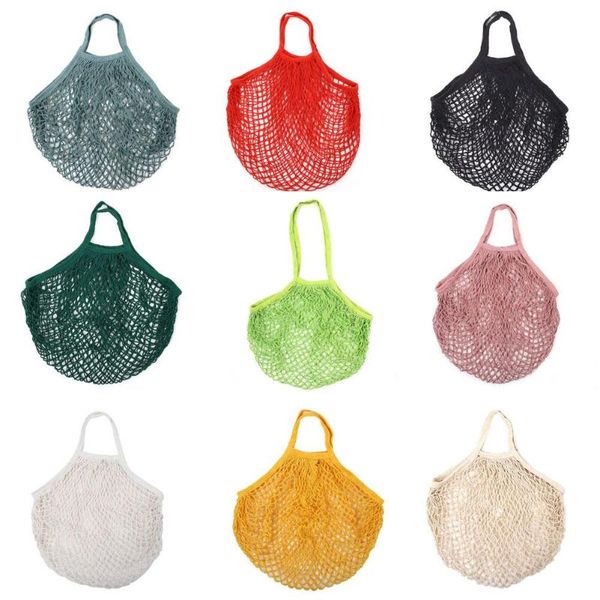 

hanging baskets shoping mesh bag knitted cotton tote shopping string grocery shopper net
