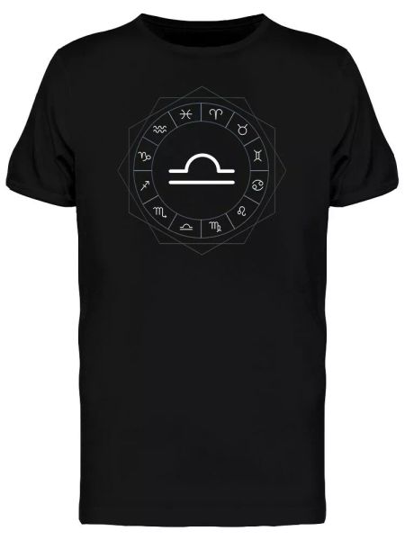 

libra horoscope fortune graphic men's tee -image by shutterstock, White;black