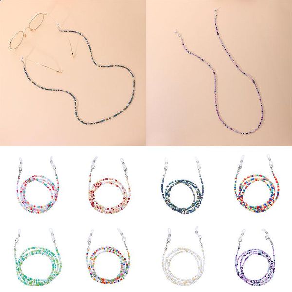 

sunglasses frames colorful glasses rope rice beads simple stylish accessories lanyard all-match color jewelry chain, Silver