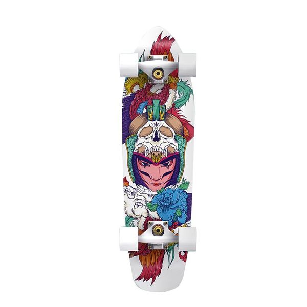 

complete skateboard cruiser for teens beginners kids beautiful 27-inch 4-wheel high resilience scooter skateboarding