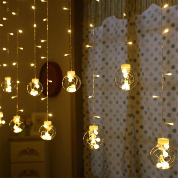 

christmas decorations 3m led dreamlike wish ball wall curtain lamp fairy light holiday wedding party tree decoration