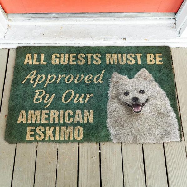 

carpets 3d must be approved by our american eskimo custom doormat non slip door floor mats decor porch