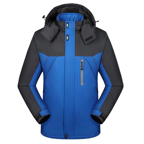 

Men's Down & Parkas Winter Mens Clothing Fashion Jacket Men Windbreak Thick Warm Windproof Plus Velvet Coats Male Hooded Outwear Fleece CJX1, Black
