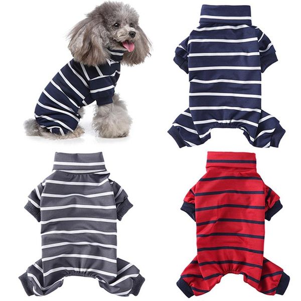 

black striped pet dog clothes jumpsuit pajamas coats polyester clothing for chihuahua puppy coat apparel