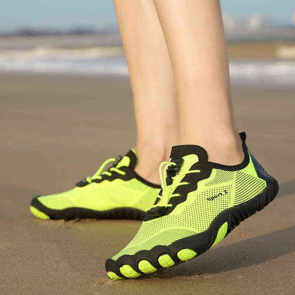 

non slip upstream wearproof beach swimming shoes mens womens breathable wading shoes quick-dry water sports shoes 211112, Black