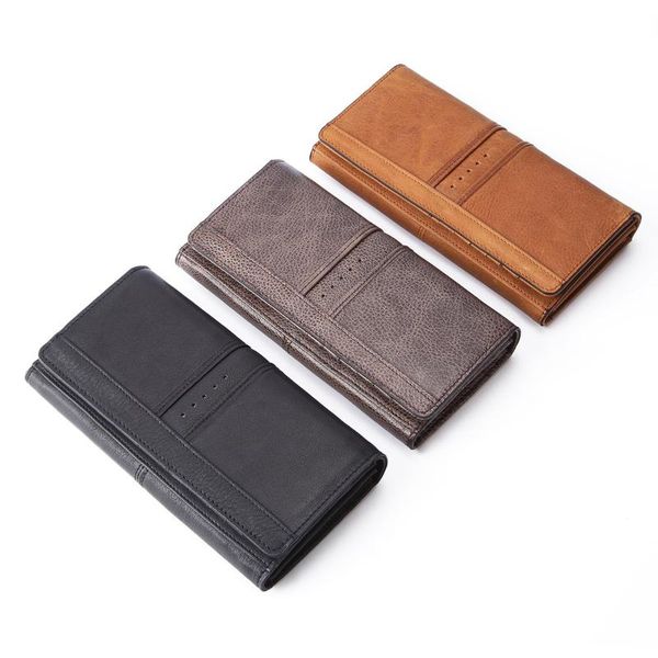 

wallets genuine leather men rfid anti-magneti wallet casual purse vintage style short women clutch bag, Red;black