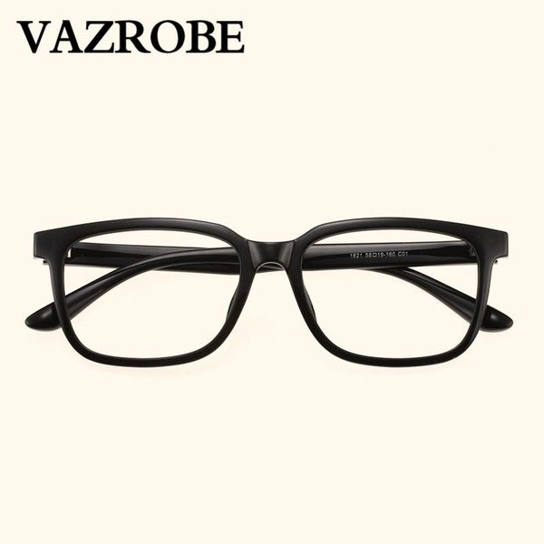 

fashion sunglasses frames vazrobe 155mm oversized glasses frame men women tr90 black eyeglasses man for optic myopia anti blue lens eyewear